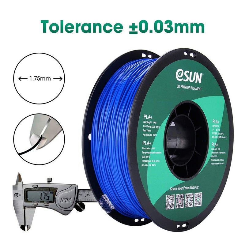 eSUN PLA PRO (PLA+) 3D Printer Filament, Dimensional Accuracy +/- 0.03mm, 1kg Spool, 1.75mm, Blue - Image 4